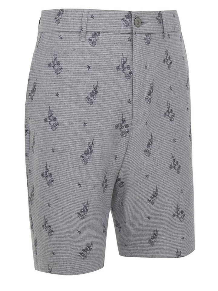 Original Penguin Mens Lemonade Print 4-Way Stretch Summer Golf Shorts - CAVIAR