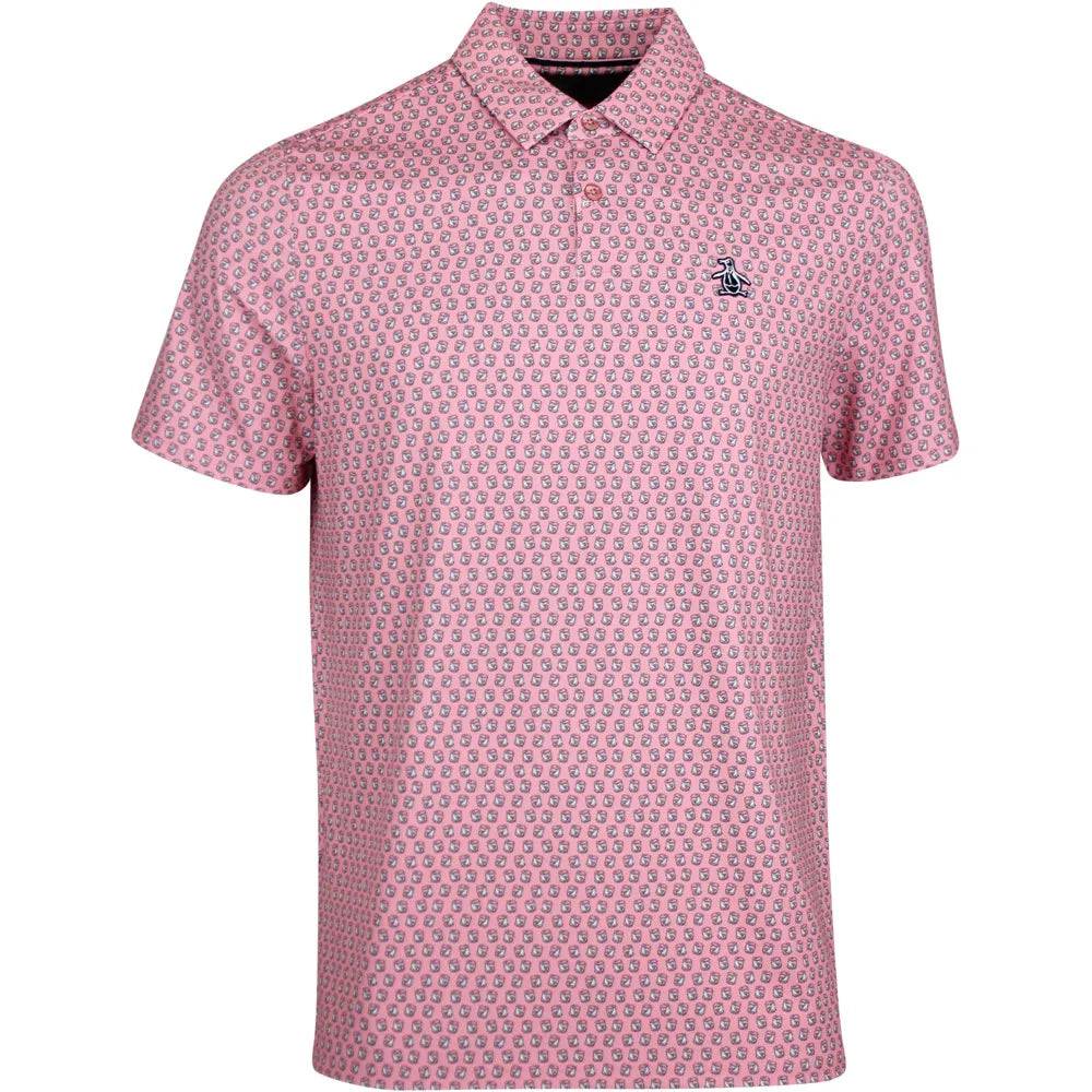 Original Penguin Mens Old Fashion Novelty Print Golf Shirt Polo