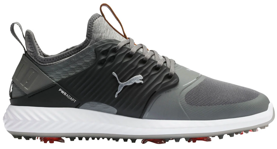 Puma Men's TOUR - IGNITE PWRAdapt Caged Golf Shoes - QUIET SHADE - PUMA SILVER - PUMA BLACK