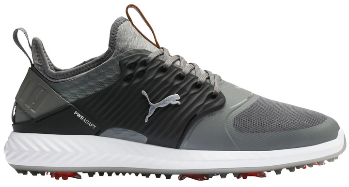 Puma Men's TOUR - IGNITE PWRAdapt Caged Golf Shoes - QUIET SHADE - PUMA SILVER - PUMA BLACK