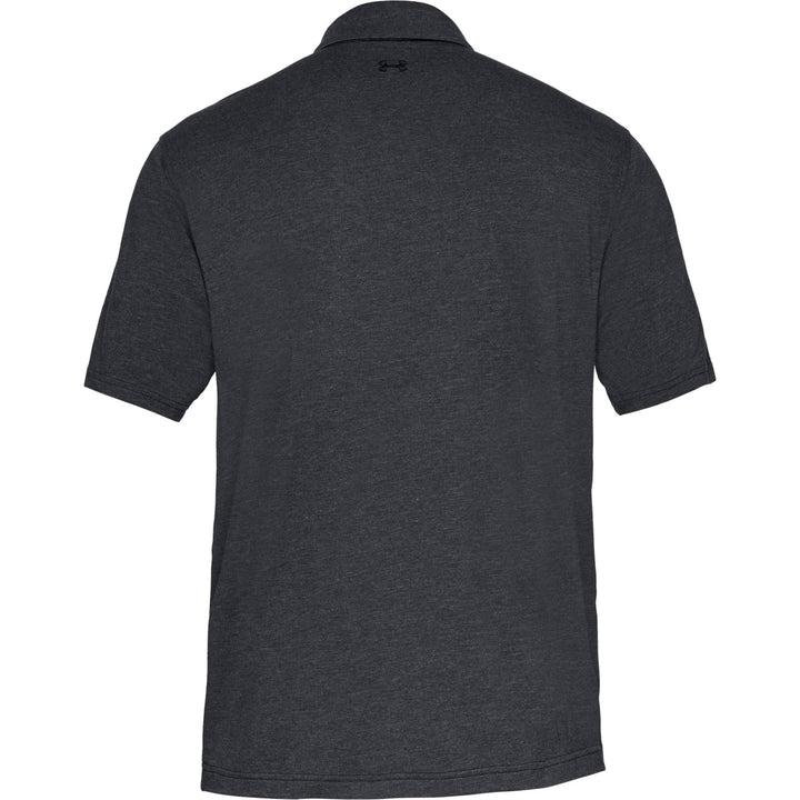 Under Armour Mens  Charged Cotton Scramble Polo - BLACK / BLACK MEDIUM HEATHER / BLACK