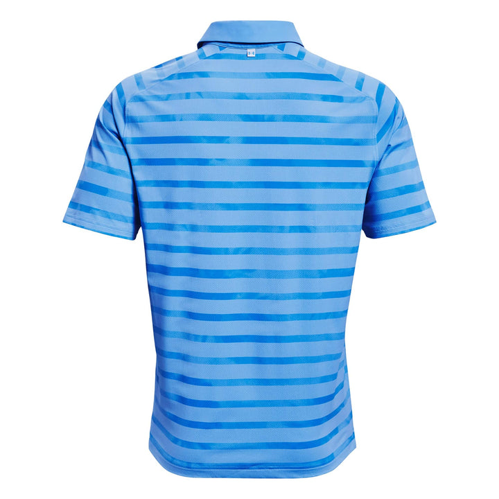 Under Armour Mens Iso-Chill Floral Stripe Polo - NOVA BLUE / JET GRAY