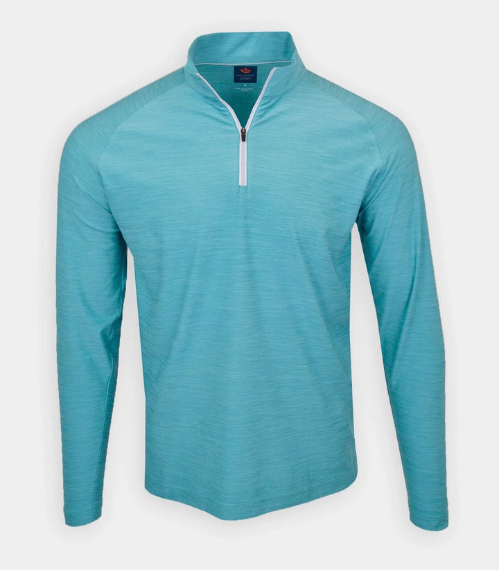 Donald Ross Mens Sport Fit Wyatt 1/4 Zip Pullover - SEAGLASS