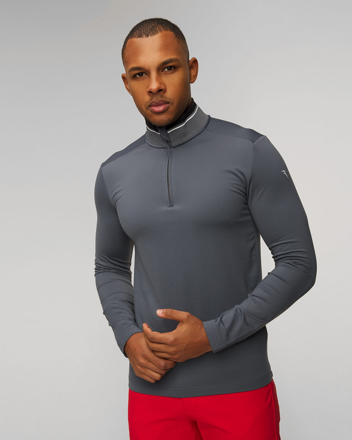 Chervo Men's TEACHER Pro-Therm®  1/4 Zip Mid Layer  - GREY