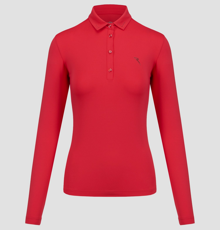 Chervo Women's ABRACADABRA Sunblock Longsleeve Polo - RED