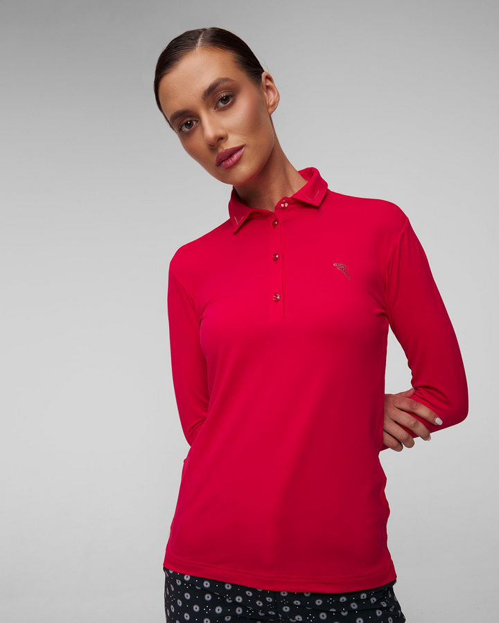 Chervo Women's ABRACADABRA Sunblock Longsleeve Polo - RED