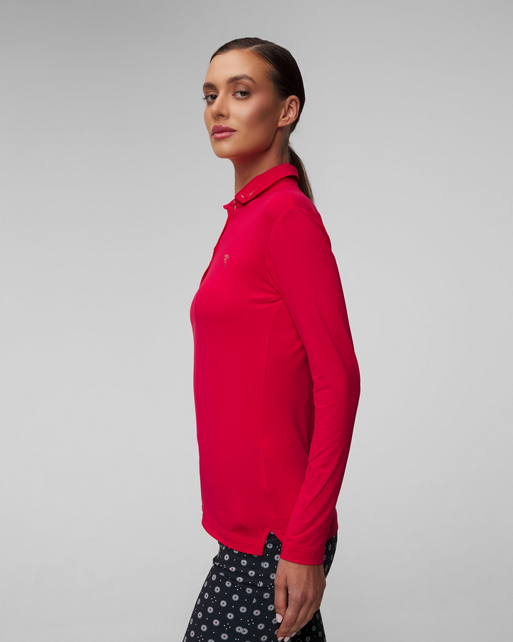 Chervo Women's ABRACADABRA Sunblock Longsleeve Polo - RED