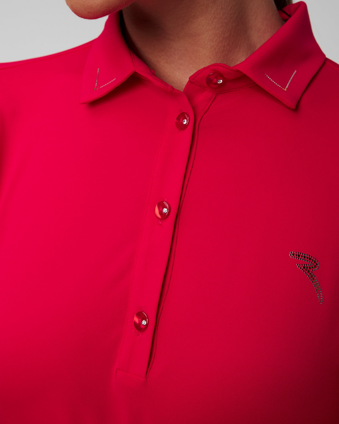Chervo Women's ABRACADABRA Sunblock Longsleeve Polo - RED