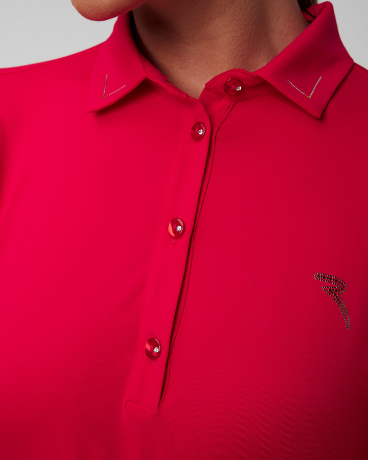 Chervo Women's ABRACADABRA Sunblock Longsleeve Polo - RED