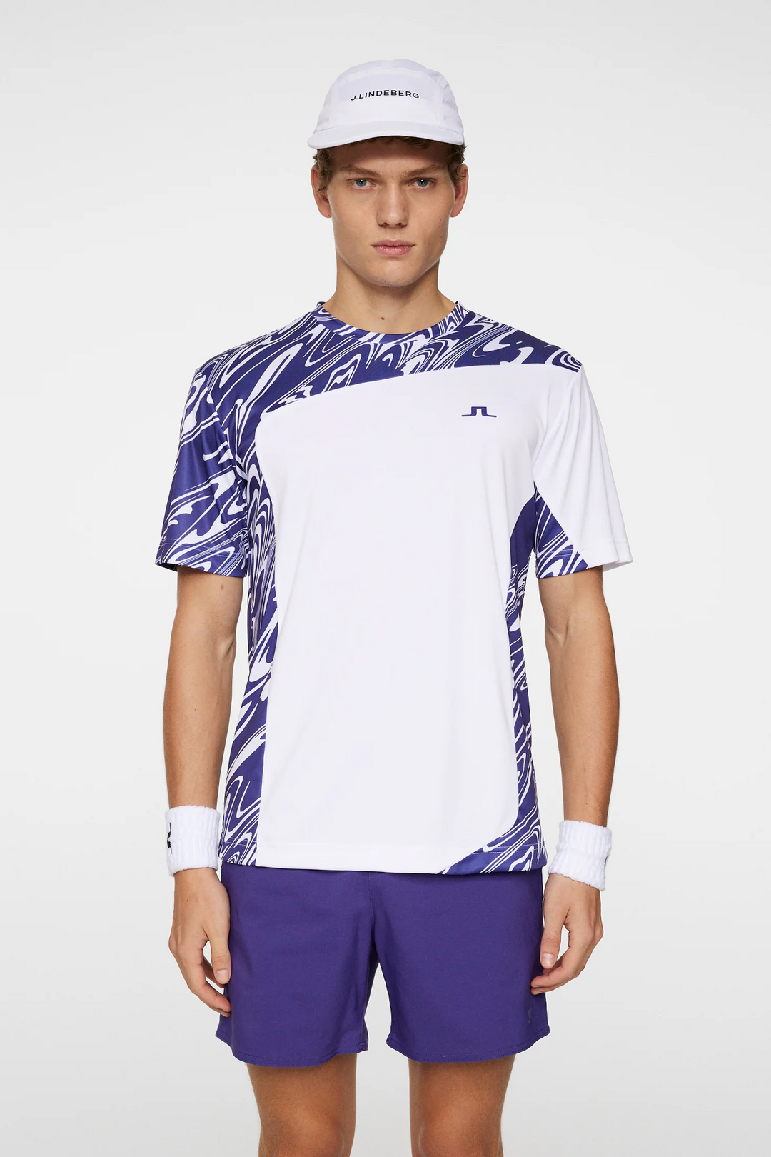 J.Lindeberg Mens Niccolo T-Shirt - LIQUIFY DEEP WISTERIA