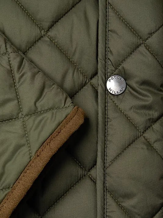 Peter Millar Men's CLASSIC FIT Suffolk Quilted Travel Coat - OLIVE