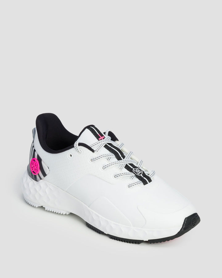 G/FORE WOMENS MG4+ PERFORATED ZEBRA ACCENT GOLF SHOE - SNOW