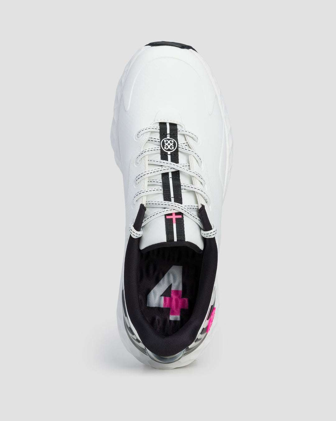 G/FORE WOMENS MG4+ PERFORATED ZEBRA ACCENT GOLF SHOE - SNOW