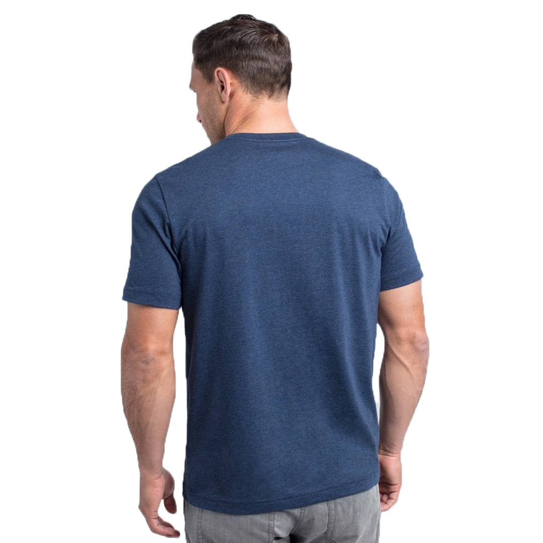 TRAVIS MATHEW MENS BUCKETS T-SHIRT - HEATHER BLUE NIGHTS