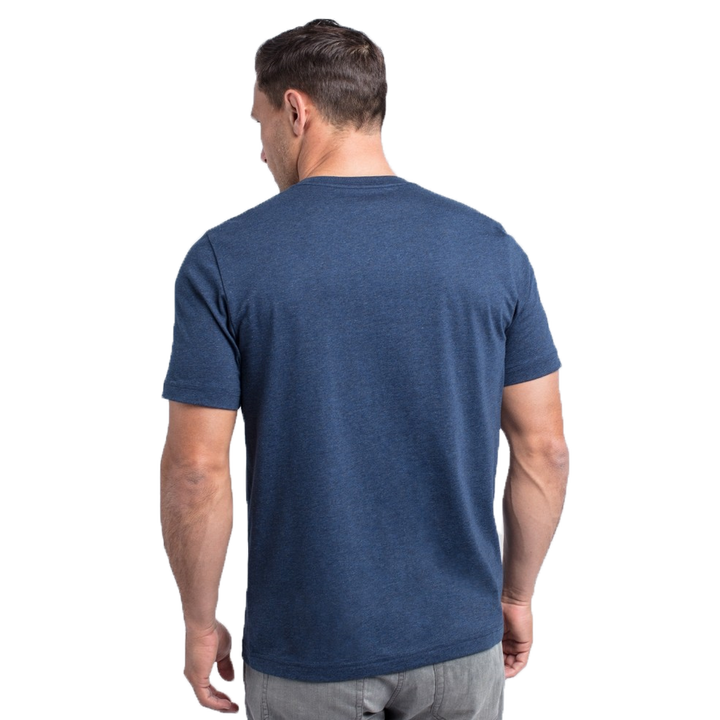 TRAVIS MATHEW MENS BUCKETS T-SHIRT - HEATHER BLUE NIGHTS