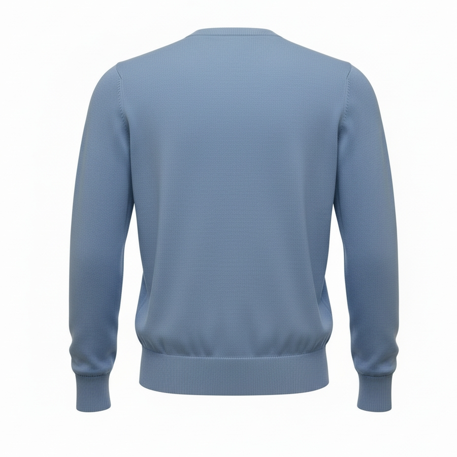 Donald Ross Mens Classic Fit SUPER GOLF Cotton Crew Neck Sweater - DOLPHIN