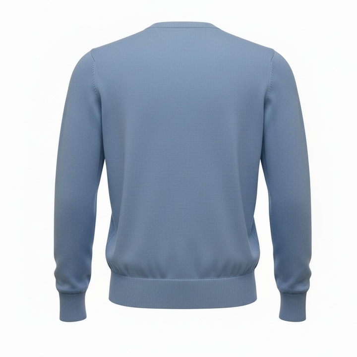Donald Ross Mens Classic Fit SUPER GOLF Cotton Crew Neck Sweater - DOLPHIN
