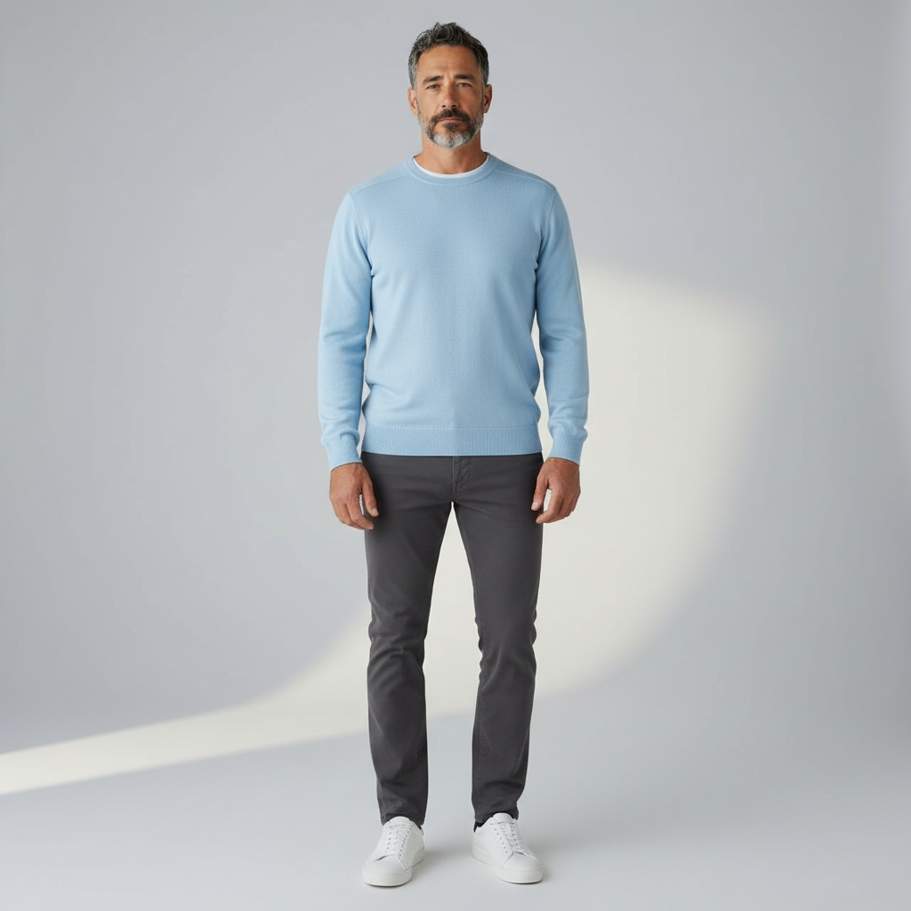 Donald Ross Men's Sport Fit Crewneck Pullover Cotton / Cashmere - COASTAL