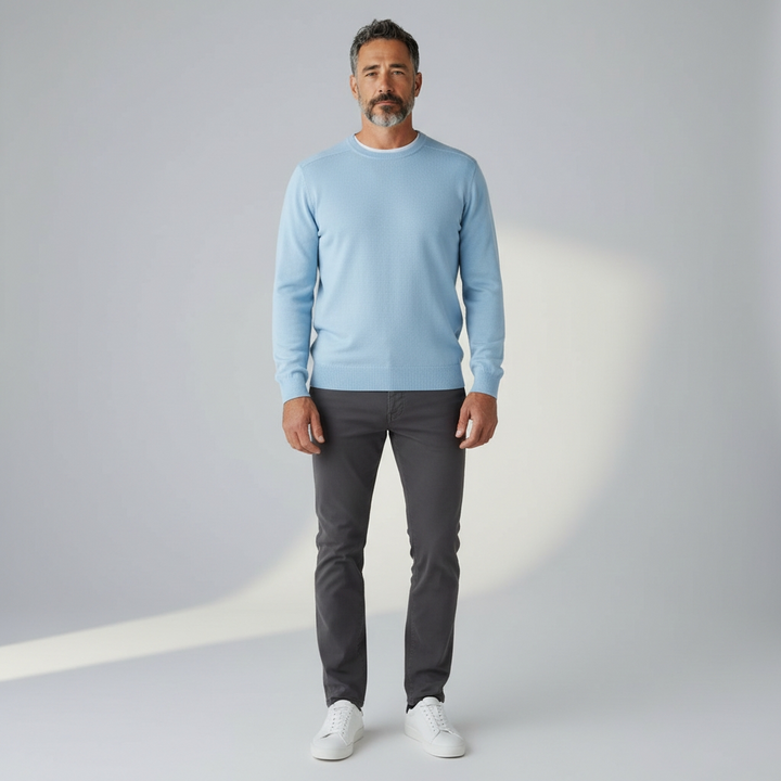 Donald Ross Men's Sport Fit Crewneck Pullover Cotton / Cashmere - COASTAL