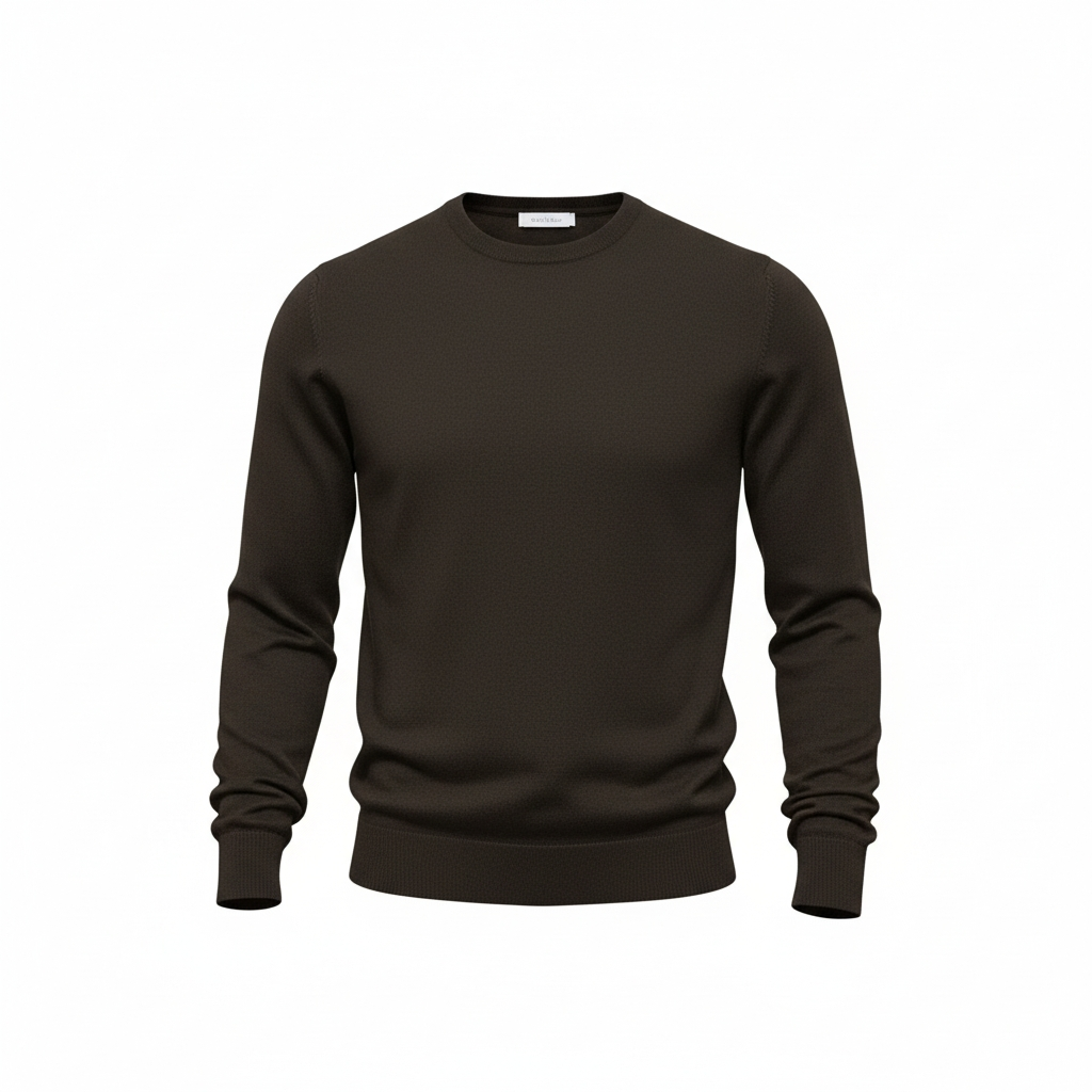 Donald Ross Men's Sport Fit Crewneck Pullover Cotton / Cashmere - BLACK