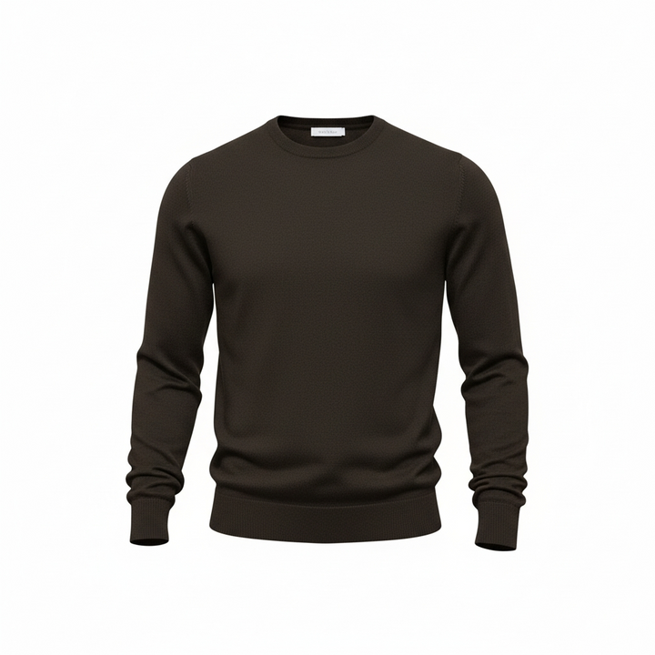 Donald Ross Men's Sport Fit Crewneck Pullover Cotton / Cashmere - BLACK