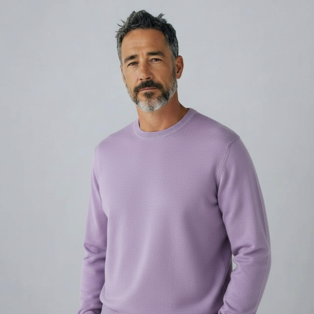 Donald Ross Men's Sport Fit Crewneck Pullover Cotton / Cashmere - JUNIPER