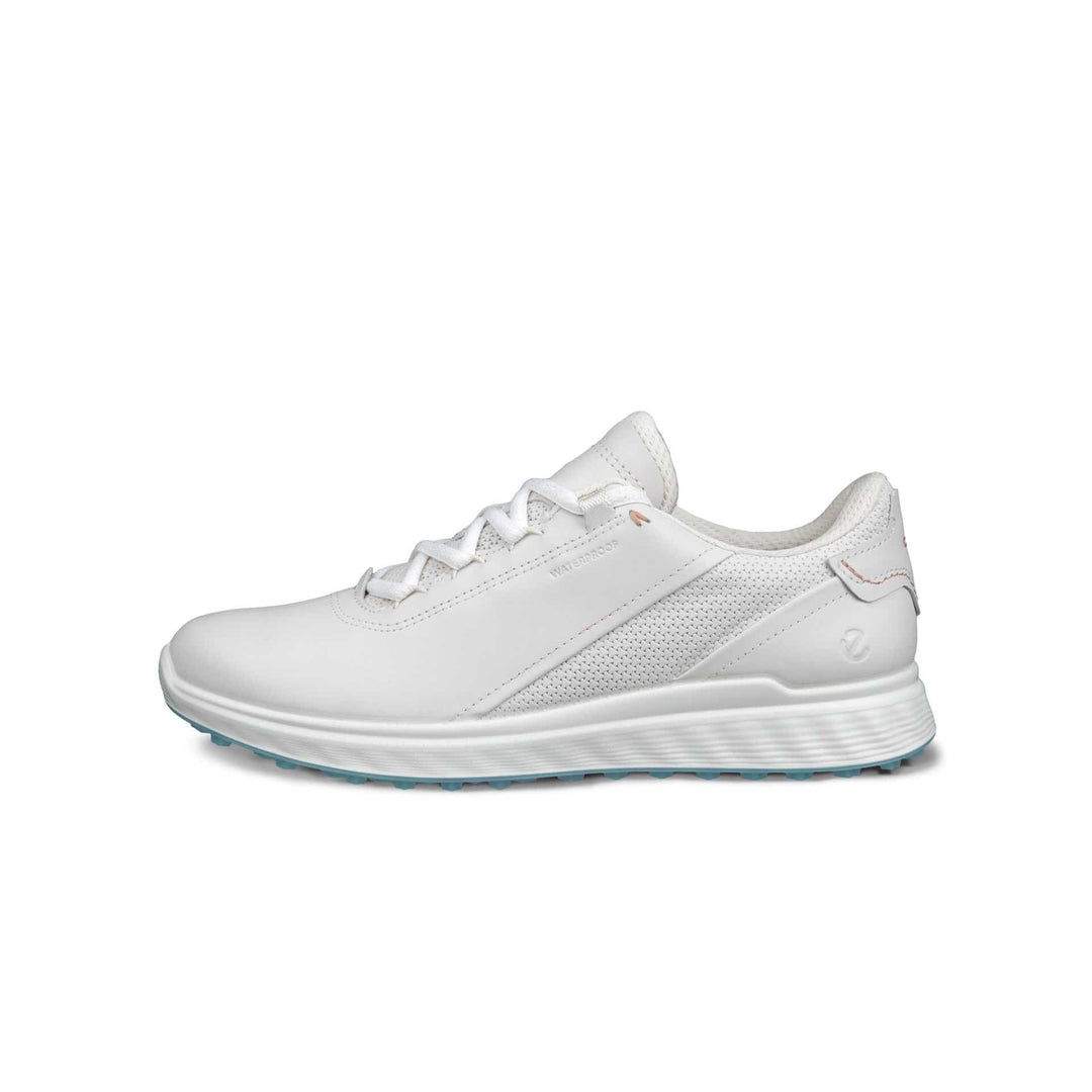ECCO Women's Golf S-Casual Leather Waterproof Golf Shoe - WHITE