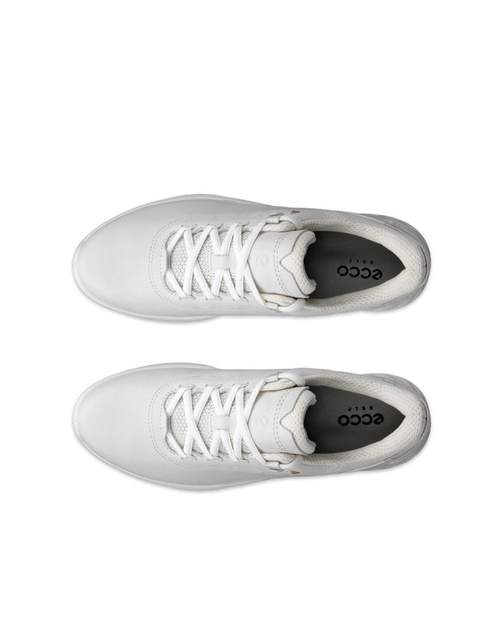 ECCO Women's Golf S-Casual Leather Waterproof Golf Shoe - WHITE