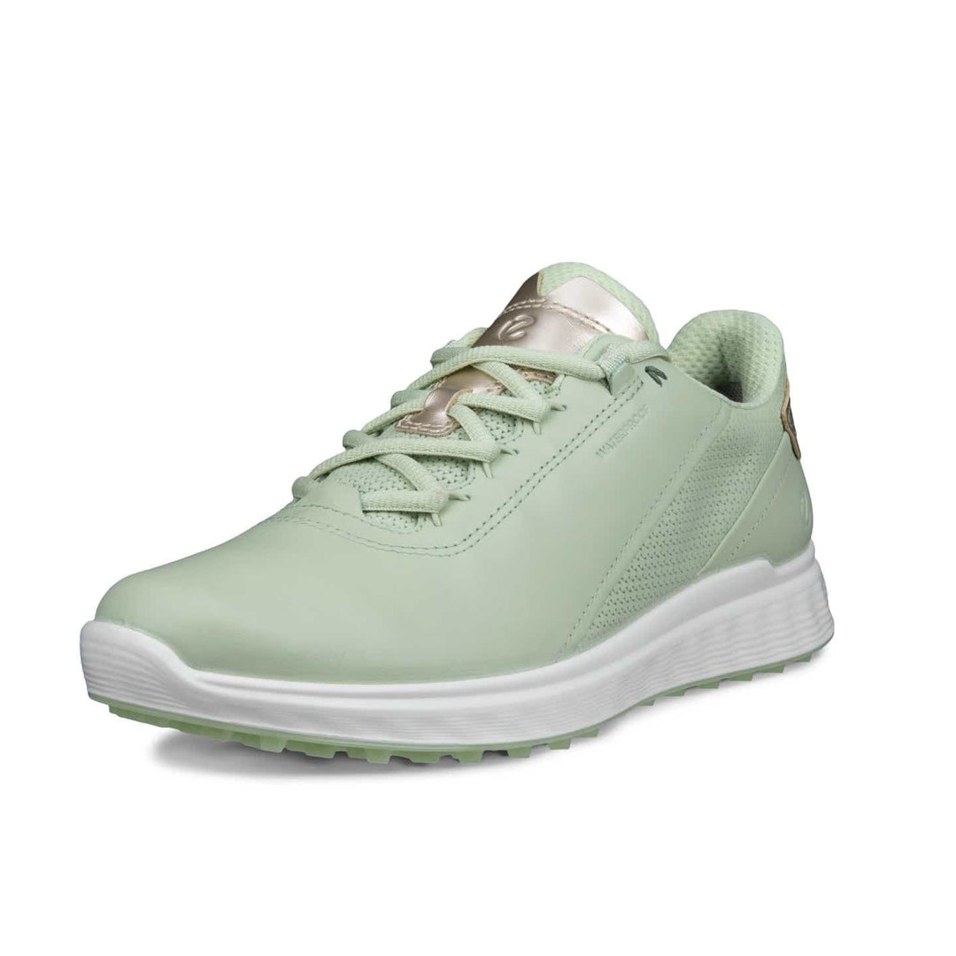 ECCO Women's Golf S-Casual Leather Waterproof Golf Shoe - MATCHA