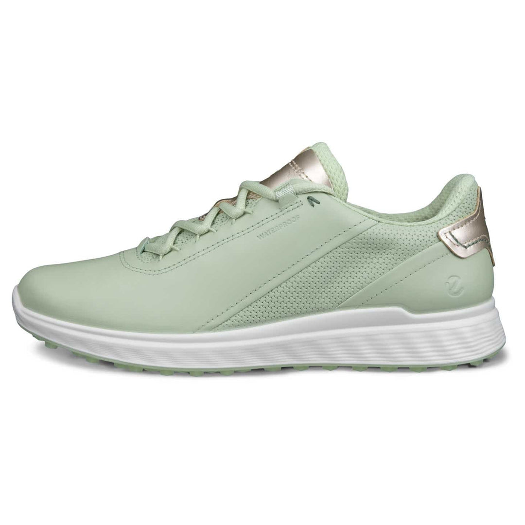 ECCO Women's Golf S-Casual Leather Waterproof Golf Shoe - MATCHA