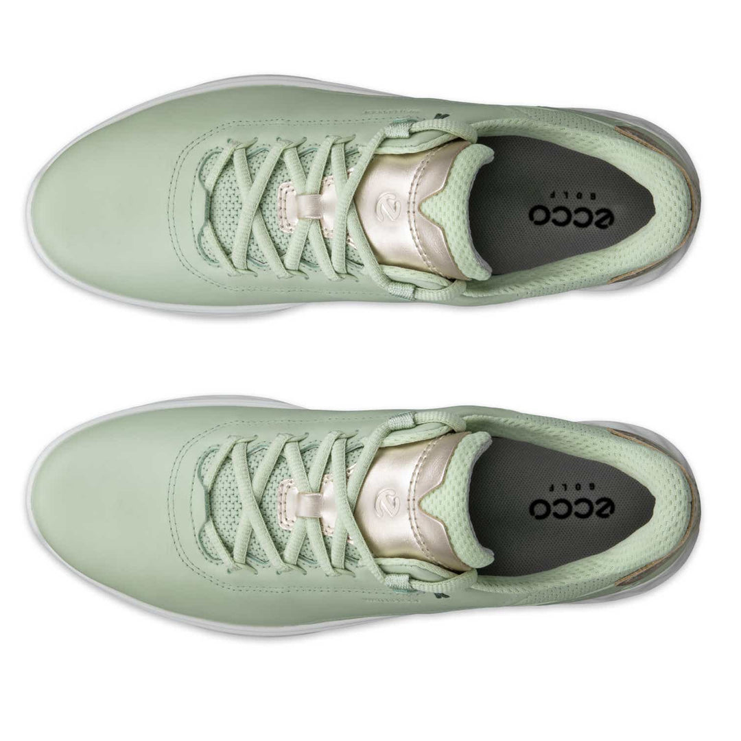 ECCO Women's Golf S-Casual Leather Waterproof Golf Shoe - MATCHA