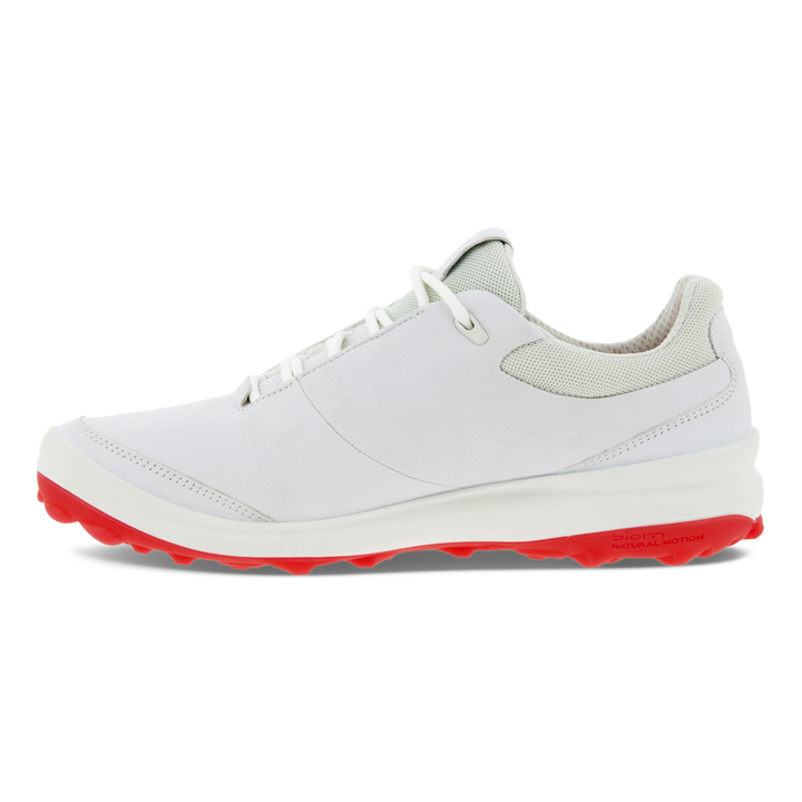 Ecco Womens Golf Biom Hybrid 3 Shoes - WHITE/HIBISCUS