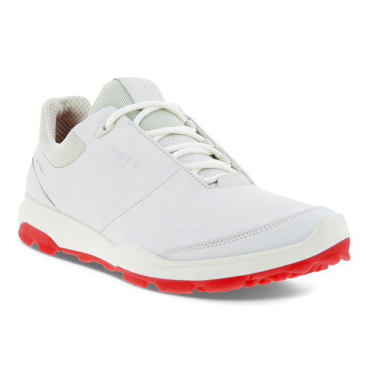 Ecco Womens Golf Biom Hybrid 3 Shoes - WHITE/HIBISCUS