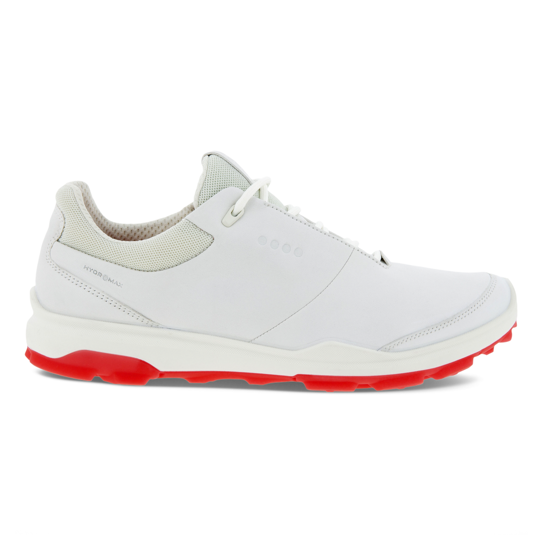 Ecco Womens Golf Biom Hybrid 3 Shoes - WHITE/HIBISCUS