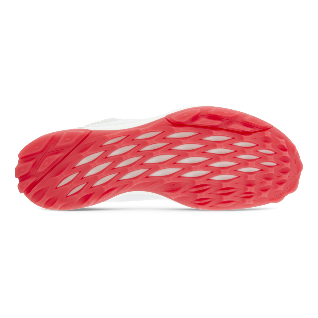 Ecco Womens Golf Biom Hybrid 3 Shoes - WHITE/HIBISCUS