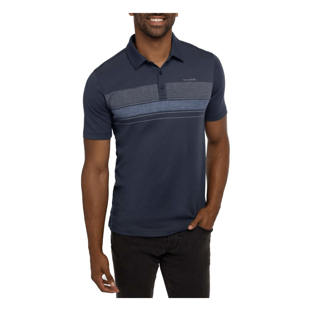 TRAVIS MATHEW MENS GAMBLIN MAN POLO - DRESS BLUES