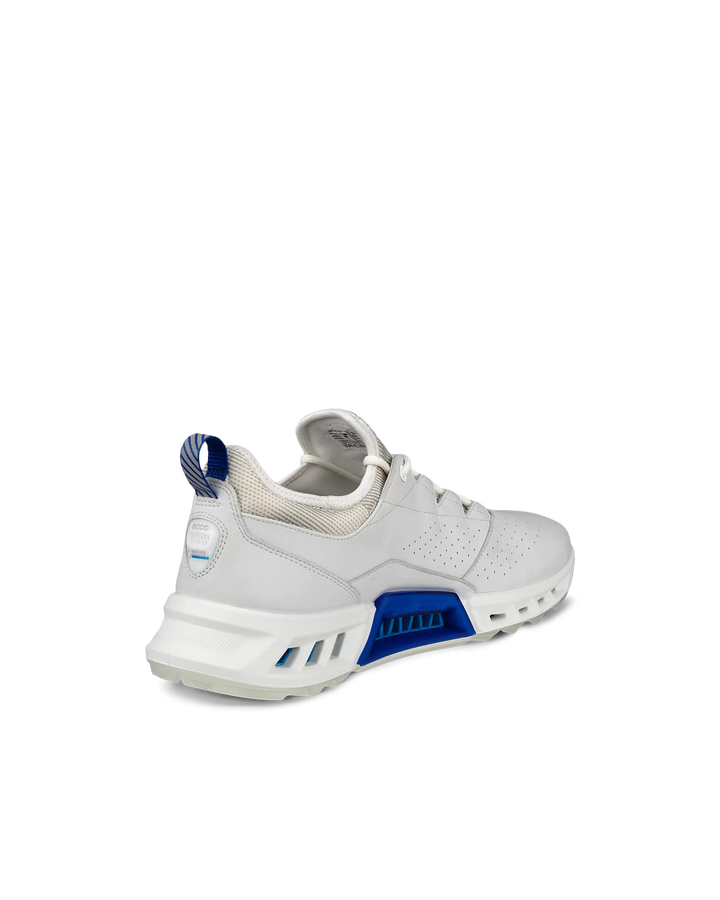ECCO Men's Biom C4 Leather GORE-TEX Golf Shoes - WHITE / MAZARINE BLUE