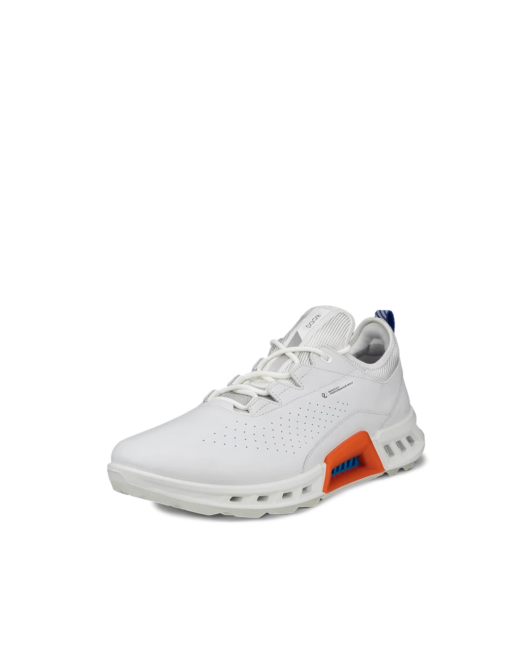 ECCO Men's Biom C4 Leather GORE-TEX Golf Shoes - WHITE / MAZARINE BLUE