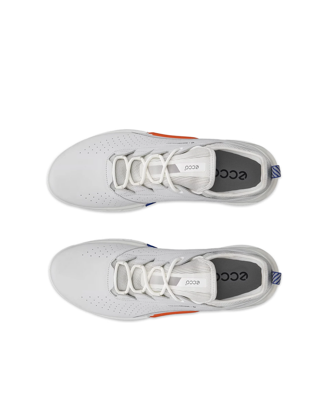 ECCO Men's Biom C4 Leather GORE-TEX Golf Shoes - WHITE / MAZARINE BLUE