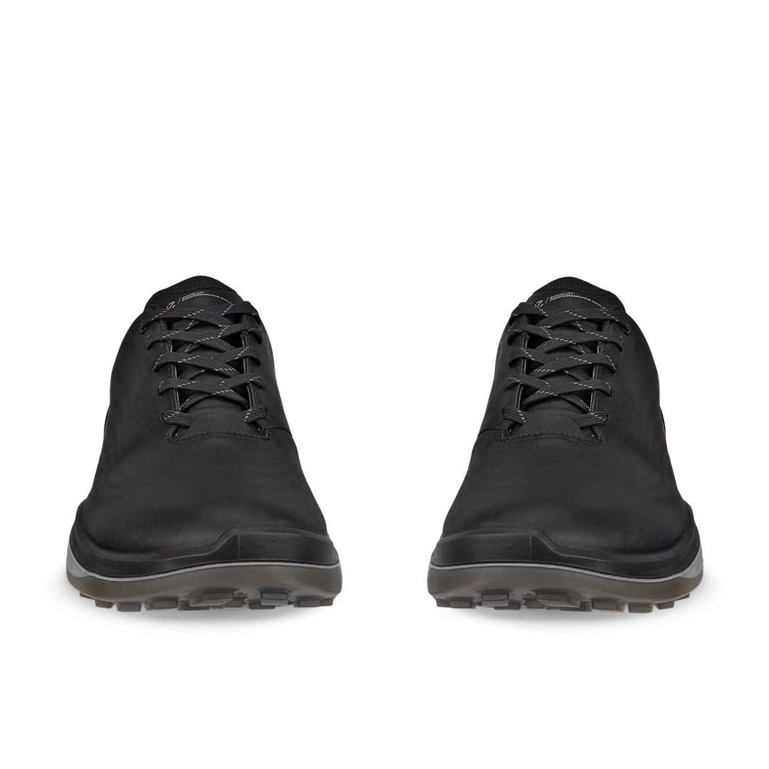 ECCO Men's LT1 Hybrid Leather Waterproof Golf Shoes - BLACK