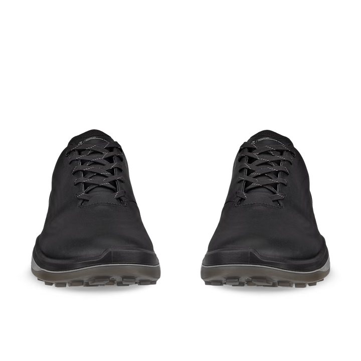 ECCO Men's LT1 Hybrid Leather Waterproof Golf Shoes - BLACK