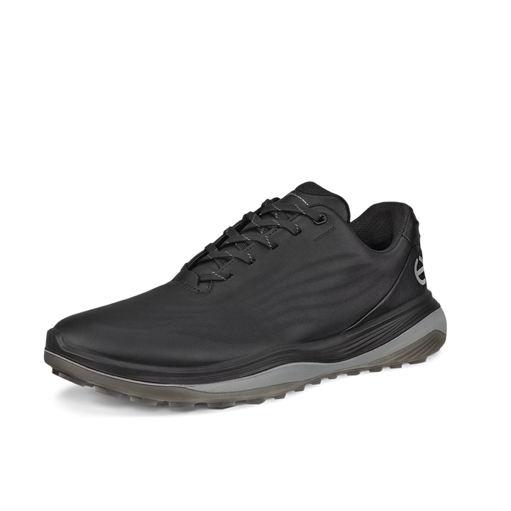 ECCO Men's LT1 Hybrid Leather Waterproof Golf Shoes - BLACK
