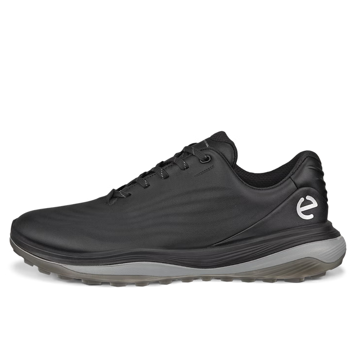 ECCO Men's LT1 Hybrid Leather Waterproof Golf Shoes - BLACK