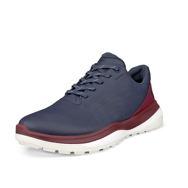 ECCO Men's LT1 Leather Waterproof Golf Shoes- MARINE