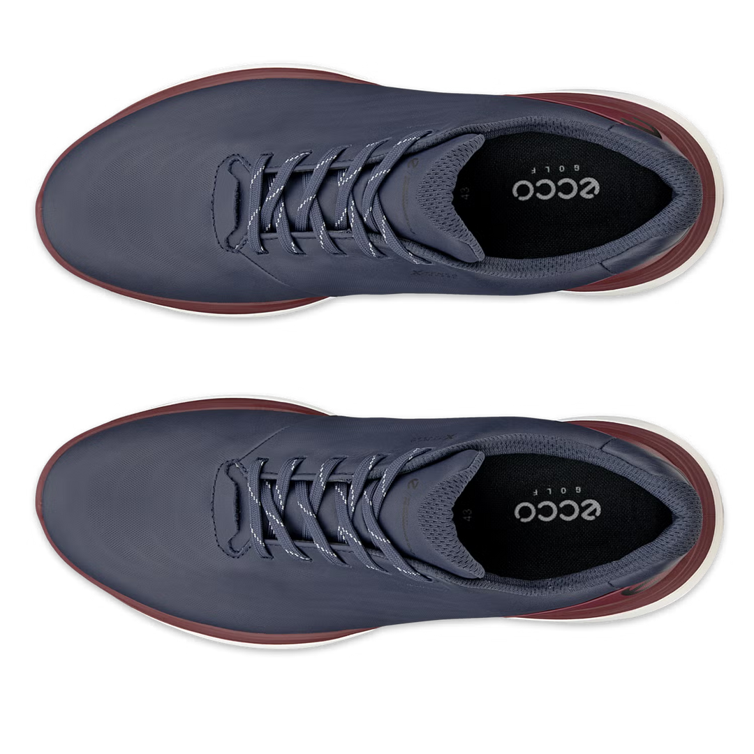 ECCO Men's LT1 Leather Waterproof Golf Shoes- MARINE
