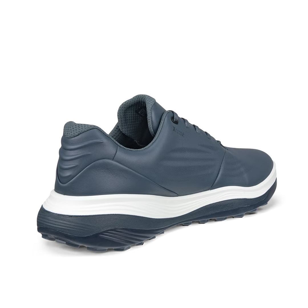 ECCO Men's LT1 Leather Waterproof Golf Shoes- - NAVY / WHITE