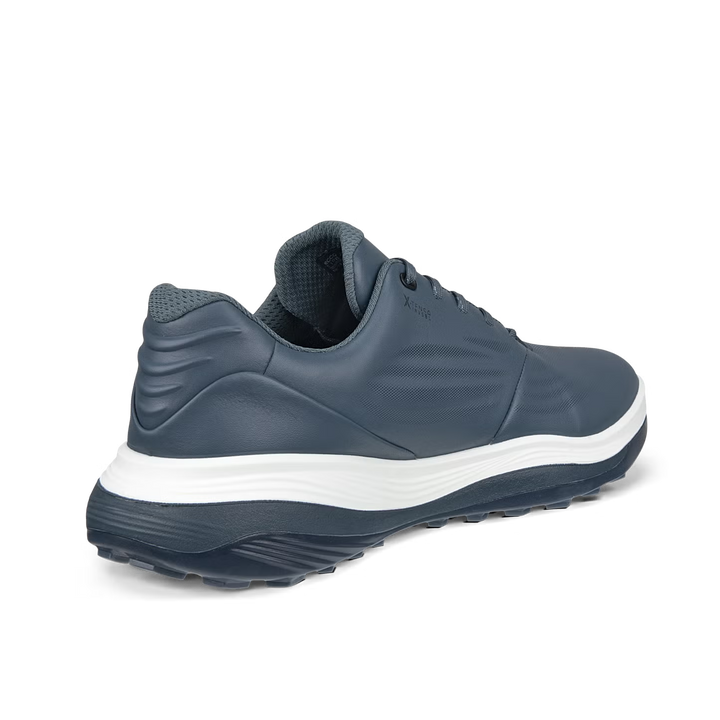 ECCO Men's LT1 Leather Waterproof Golf Shoes- - NAVY / WHITE