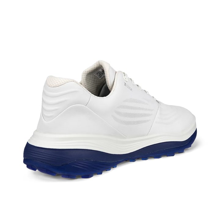 ECCO Men's LT1 Hybrid Leather Waterproof Golf Shoes - WHITE / BLUE