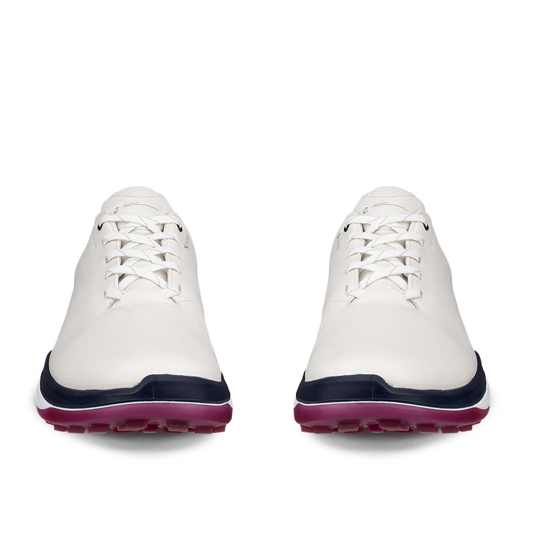ECCO Men's LT1 Leather Waterproof Golf Shoes - WHITE