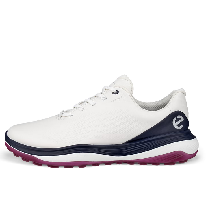 ECCO Men's LT1 Leather Waterproof Golf Shoes - WHITE